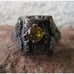 Vintage Sterling silver Citrine grape leaf ring size 11