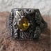 Vintage Sterling silver Citrine grape leaf ring size 11