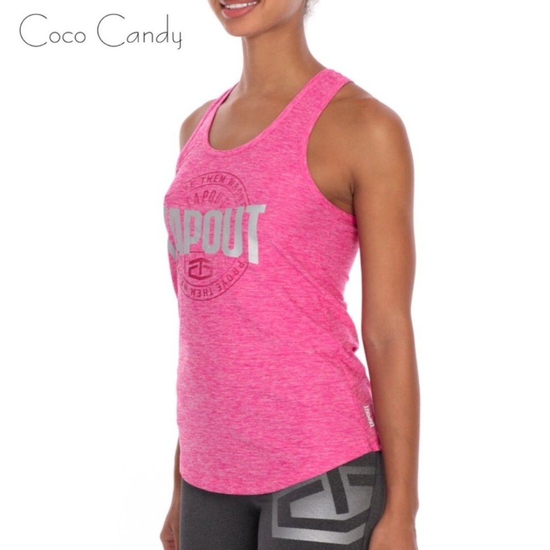 Tapout Logo Racerback Pink Tank Top