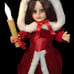 Rennoc Christmas Caroler Victorian Girl Motionette Animated 24 Red Outfit RARE