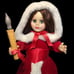 Rennoc Christmas Caroler Victorian Girl Motionette Animated 24 Red Outfit RARE