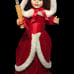 Rennoc Christmas Caroler Victorian Girl Motionette Animated 24 Red Outfit RARE