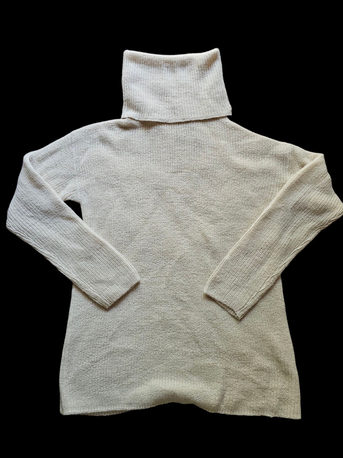Reformation Soft Elegant Cream Beige Turtleneck Sweater Sz S -M