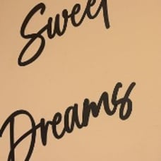 Sweet Dreams Metal Sign Wall Art Decor - 35 X8 Black Modern Sweet Dream