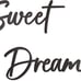 Sweet Dreams Metal Sign Wall Art Decor - 35 X8 Black Modern Sweet Dream