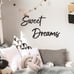 Sweet Dreams Metal Sign Wall Art Decor - 35 X8 Black Modern Sweet Dream