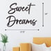 Sweet Dreams Metal Sign Wall Art Decor - 35 X8 Black Modern Sweet Dream