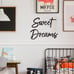 Sweet Dreams Metal Sign Wall Art Decor - 35 X8 Black Modern Sweet Dream