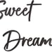 Sweet Dreams Metal Sign Wall Art Decor - 35 X8 Black Modern Sweet Dream
