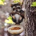 Juegoal Raccoon Bird Feeder Tree Decor O