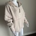 prAna Sherpa Fleece Half Zip Hoodie Ivory Size L