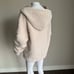 prAna Sherpa Fleece Half Zip Hoodie Ivory Size L