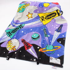 Vintage Rollee Pollee Built-in Pillow Roll Up Beach Towel Crayola 1998