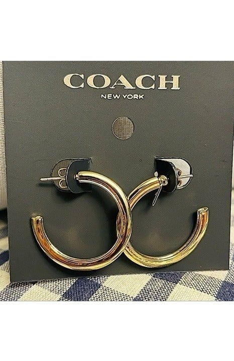 Coach 3/4 Gold Hoop Earrings