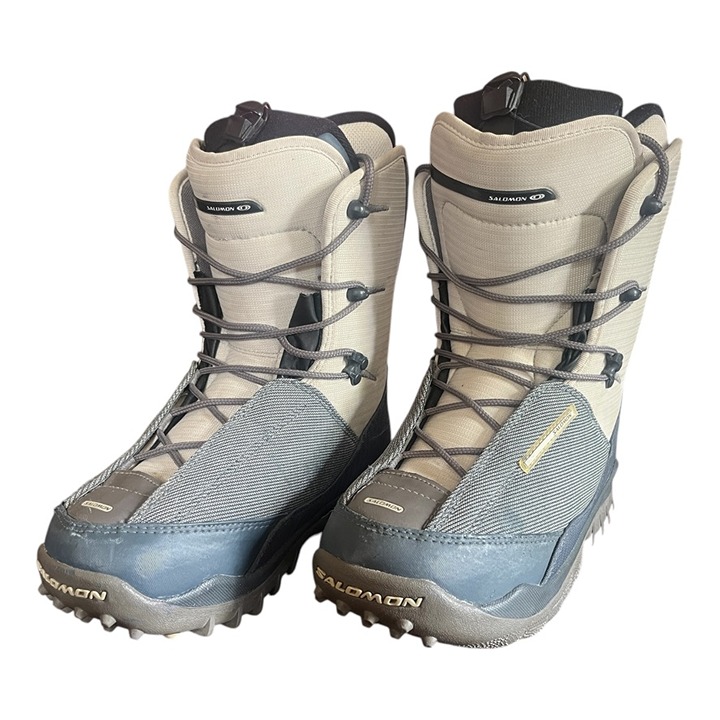 Salomon Women's Snowboard Boots Size 6 Cream Blue Winter