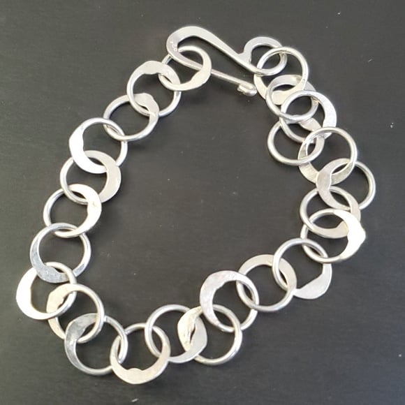 Sterling Silver 925 Large Links Bracelet