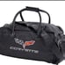 LIKE NEW CORVETTE LEATHER XL DUFFLE BAG, MEASURING 24”W x 10”H x 10”D
