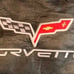 LIKE NEW CORVETTE LEATHER XL DUFFLE BAG, MEASURING 24”W x 10”H x 10”D
