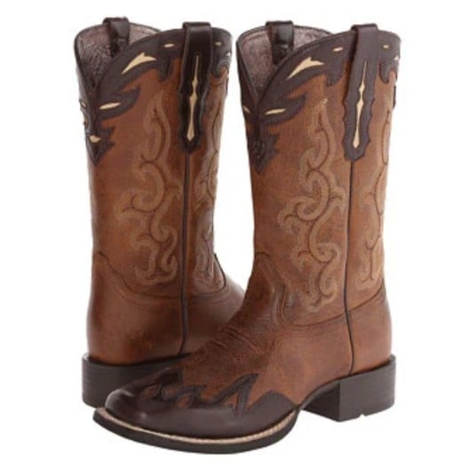 NWT Women's Ariat Sidekick Square Toe Leather Western Work Boots - Brown & Tan