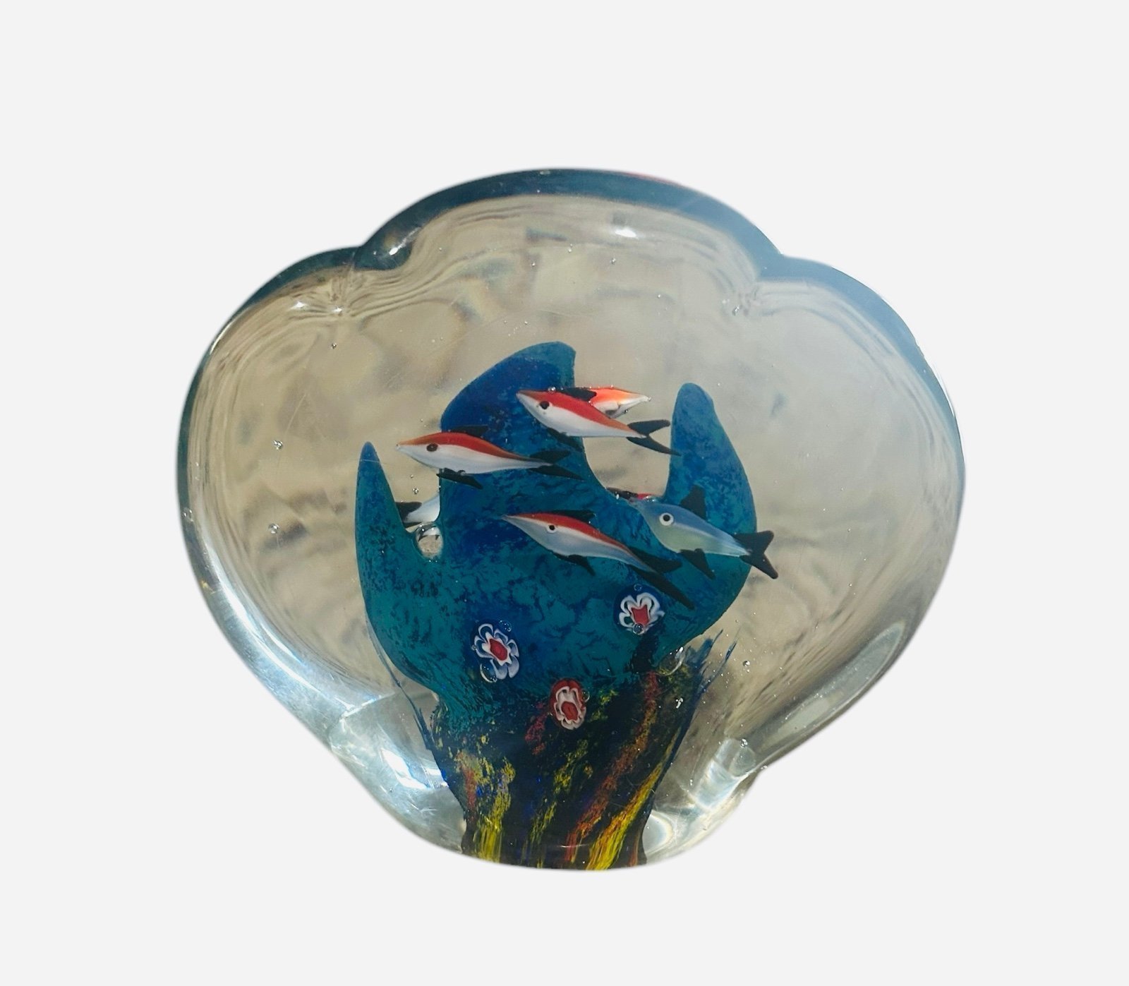 Large Murano Italian Art Glass Fish Aquarium Italy, 1970s