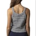 POL Halter Neckline Orange 2 Tone Knit Sleeveless Top