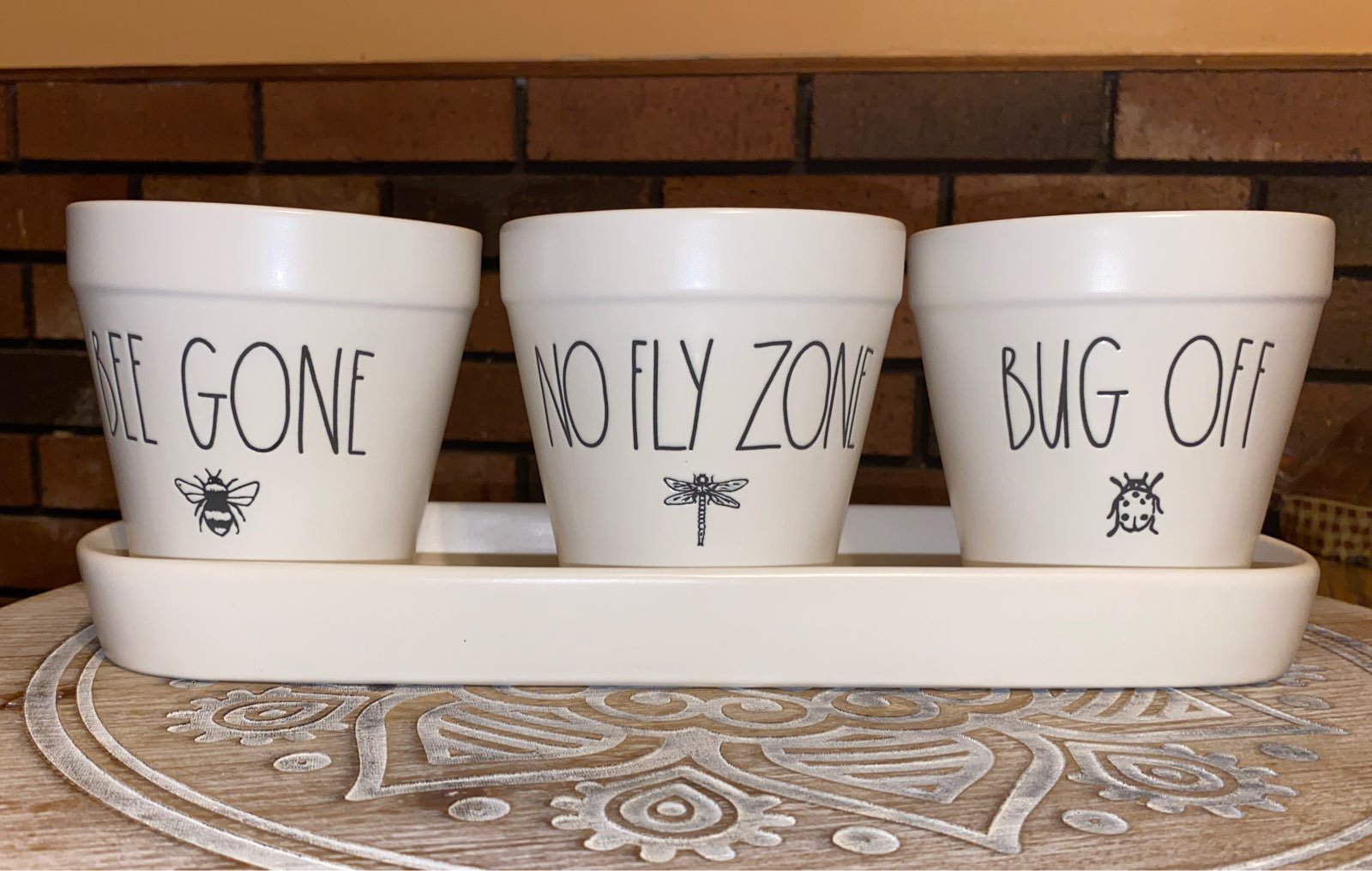 Three Rae Dunn Candles/ Planters