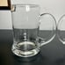 Pair/Set of 2 Clear Glass 5.5 Beer Mug Tankard Style Glasses Applied Handle
