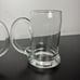 Pair/Set of 2 Clear Glass 5.5 Beer Mug Tankard Style Glasses Applied Handle