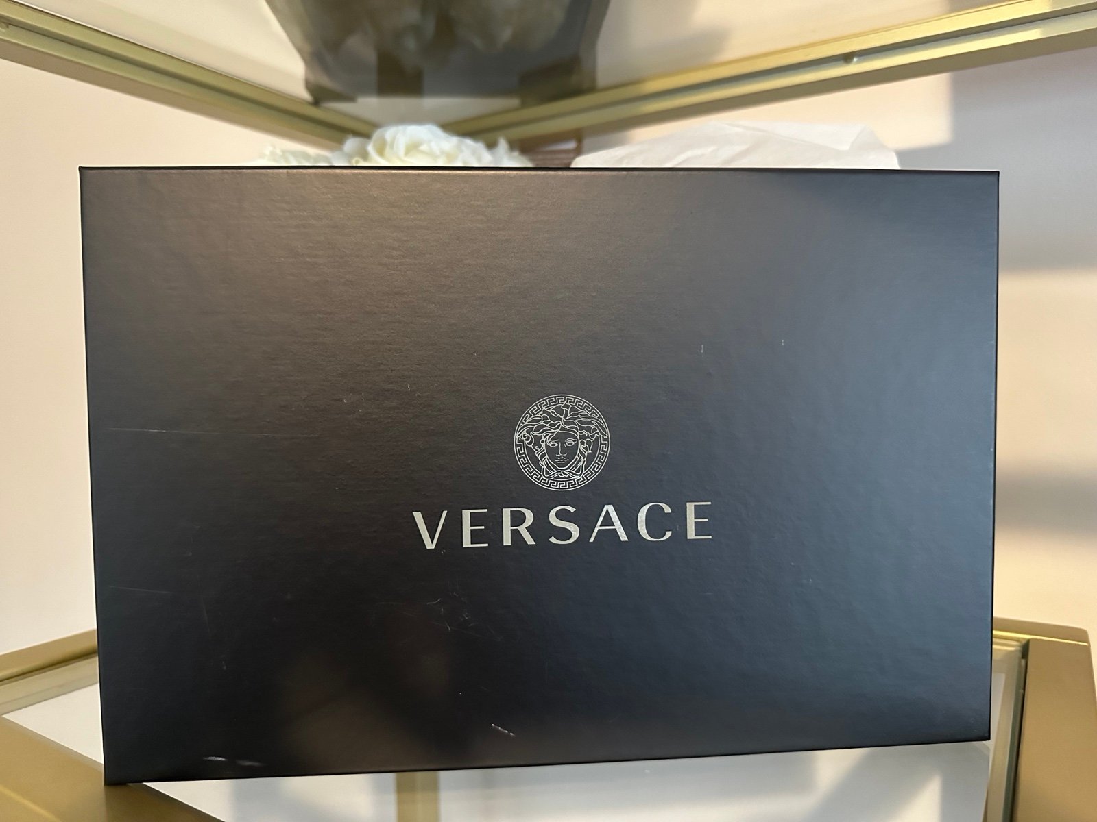 Versace fluffy slides size 38