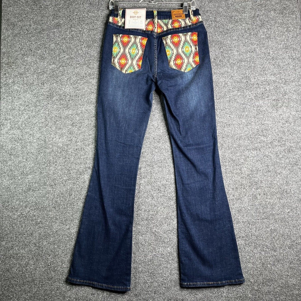 Ranch Dressn Jeans Women 6 Southwestern Aztec Boot Cut Mid Rise Fallon Taylor