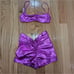 NWT SKIMS METALLIC SWIM SET IN DRAGONFRUIT SIZE XS