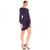 Susana Monaco Gathered Long Sleeve Ruched Mini Dress XS Black Jersey Stretch NEW