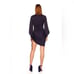 Susana Monaco Gathered Long Sleeve Ruched Mini Dress XS Black Jersey Stretch NEW