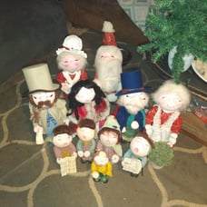 Handmade Christmas choir figurine dolls made in 1982