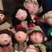 Handmade Christmas choir figurine dolls made in 1982