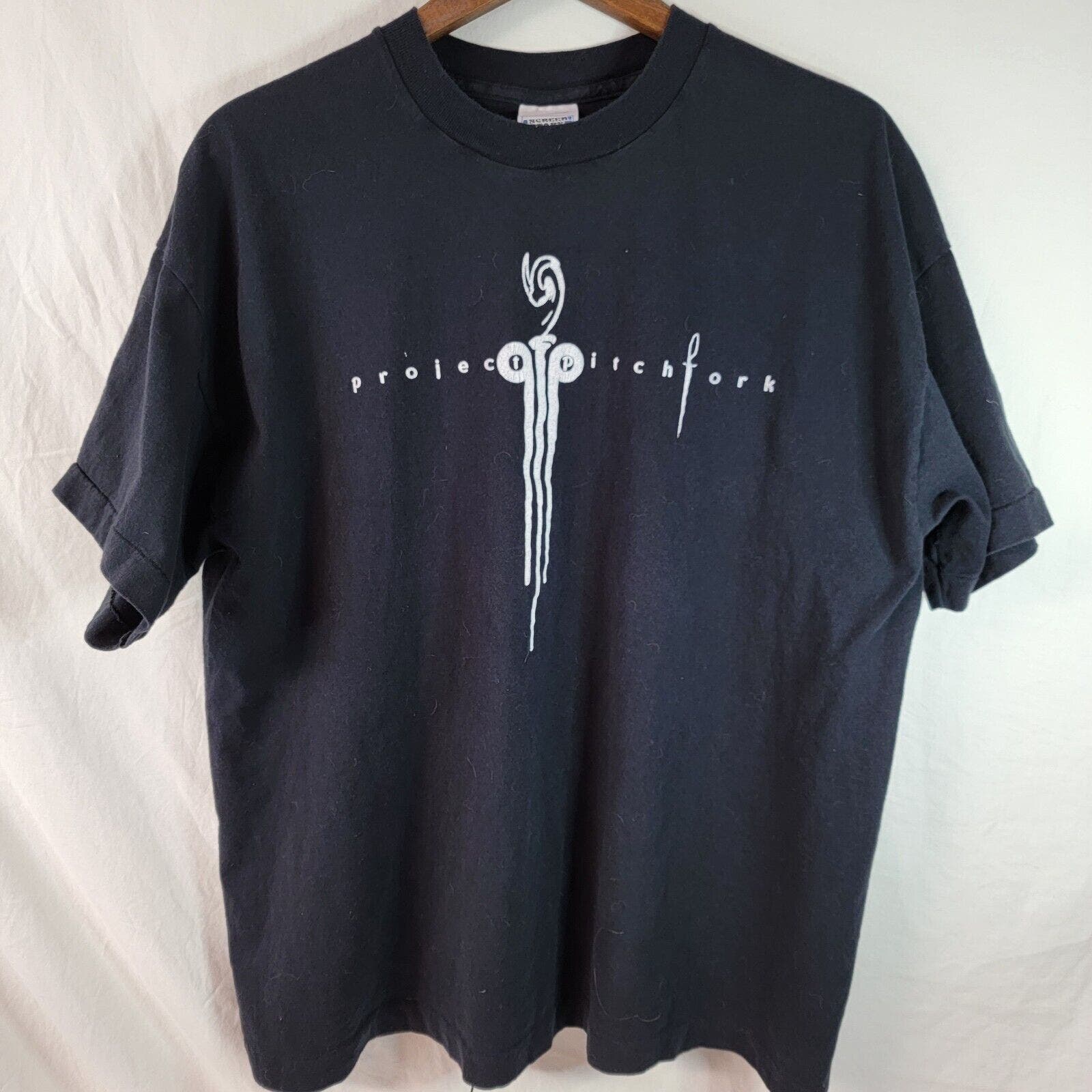 VTG PROJECT PITCHFORK 90s T SHIRT XL SCREEN STARS GOTHIC RARE PREOWNED