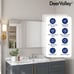 DEERVALLEY 48 in. W x 26 in. H Rectangular Bathroom 3-Doors Medicine Cabinet