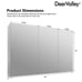 DEERVALLEY 48 in. W x 26 in. H Rectangular Bathroom 3-Doors Medicine Cabinet
