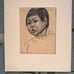 One-of-a-Kind Vintage Antique Signed Marion Greenwood Original Charcoal Drawing