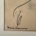 One-of-a-Kind Vintage Antique Signed Marion Greenwood Original Charcoal Drawing