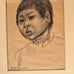 One-of-a-Kind Vintage Antique Signed Marion Greenwood Original Charcoal Drawing