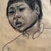 One-of-a-Kind Vintage Antique Signed Marion Greenwood Original Charcoal Drawing
