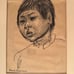 One-of-a-Kind Vintage Antique Signed Marion Greenwood Original Charcoal Drawing