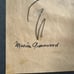 One-of-a-Kind Vintage Antique Signed Marion Greenwood Original Charcoal Drawing