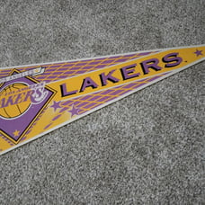 Vintage 1990s Los Angeles Lakers pennant