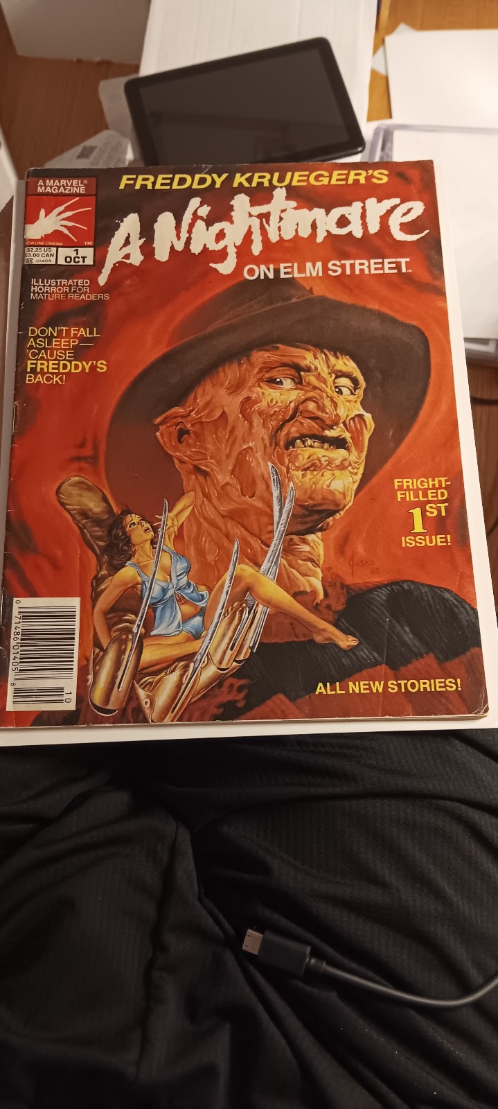 Freddy Krueger’s A Nightmare On Elm Street 1 marvel 1989 newsstand mid grade