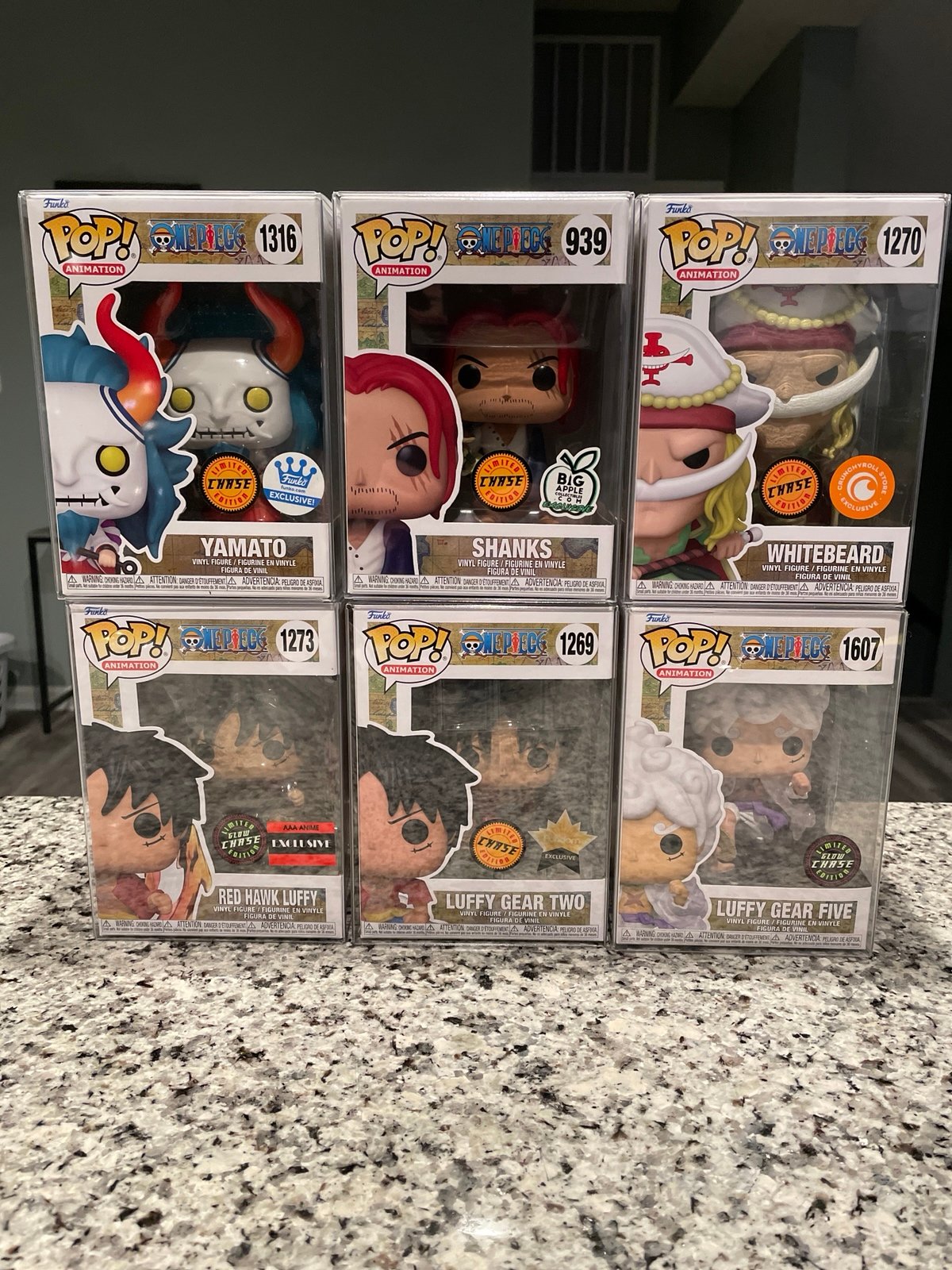 One Piece Funko Pop Chase Bundle - Yamato, Shanks, Whitebeard, Luffy (3x)