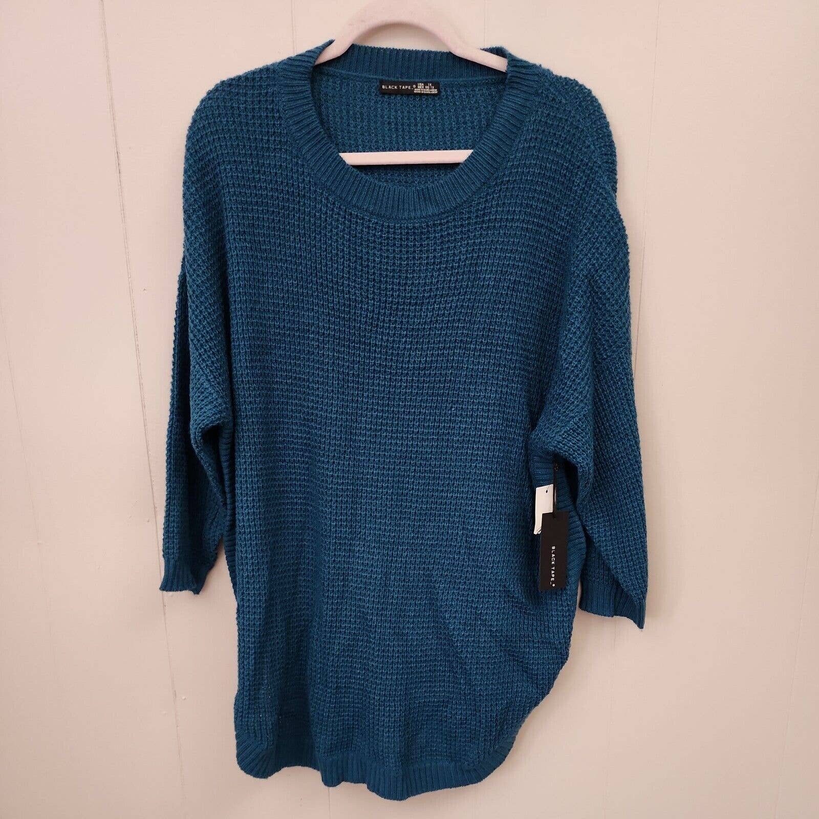 Black Tape Plus Size Chunky Knit Long Sweater 2X
