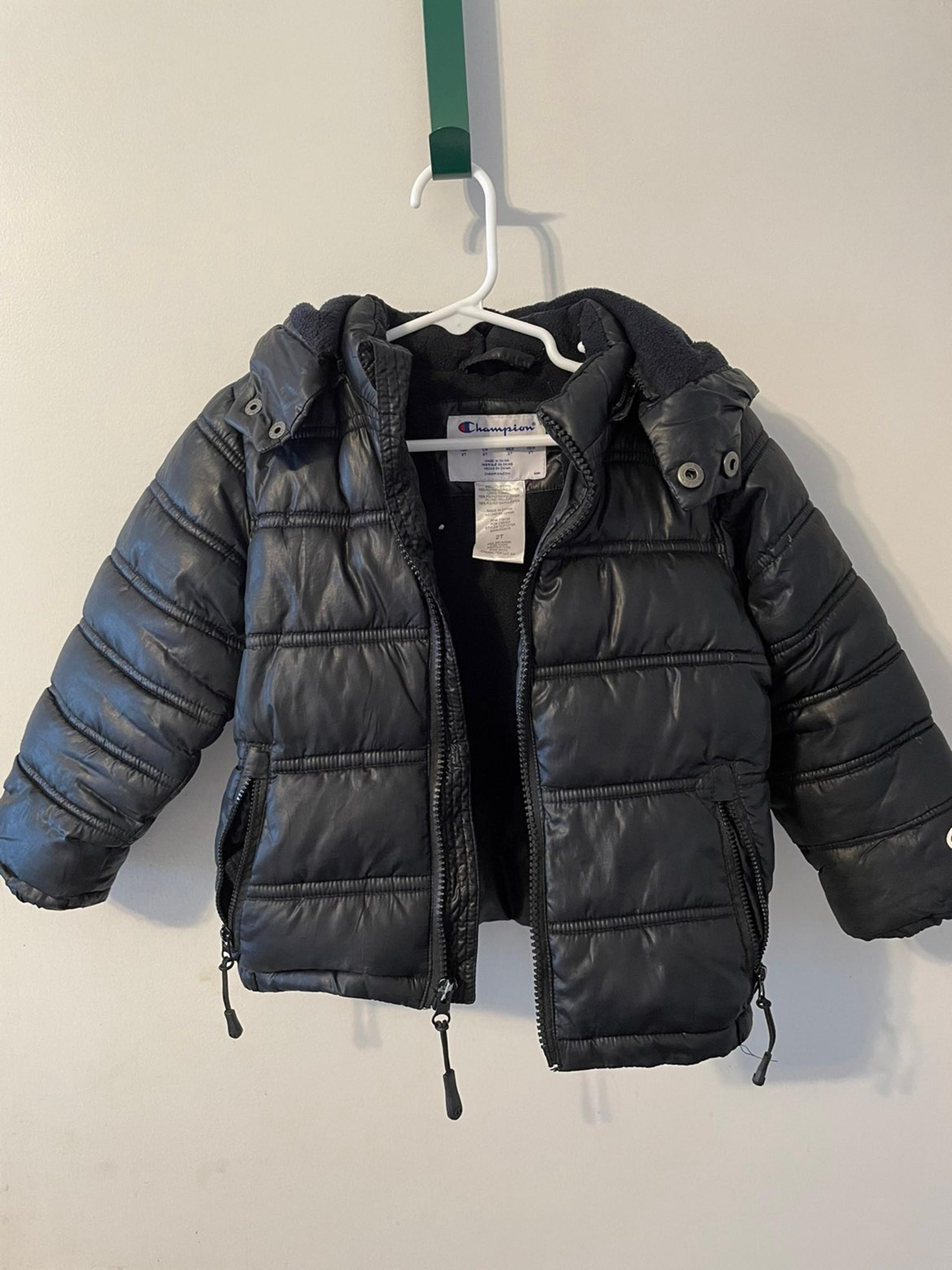 2T Black Bubble Coat
