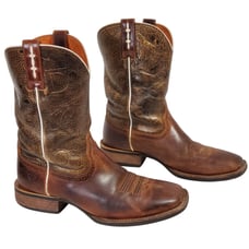 Ariat Mens Sz 10D/43 Western Boots Metallic Brown Croc embossed Leather 10008804